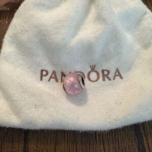 Pandora Light Pink Glass Faceted Charm